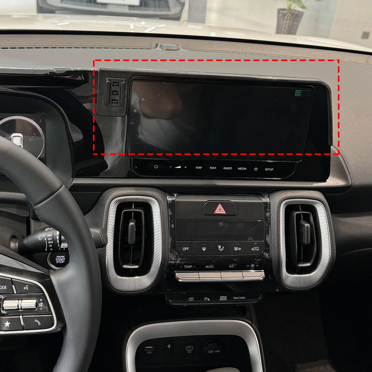 For KIA Sonet 2024 Magnetic 15W Car Phone Screen Holder Magnetic Wireless Charging Car Phone Mount For MagSafe 2