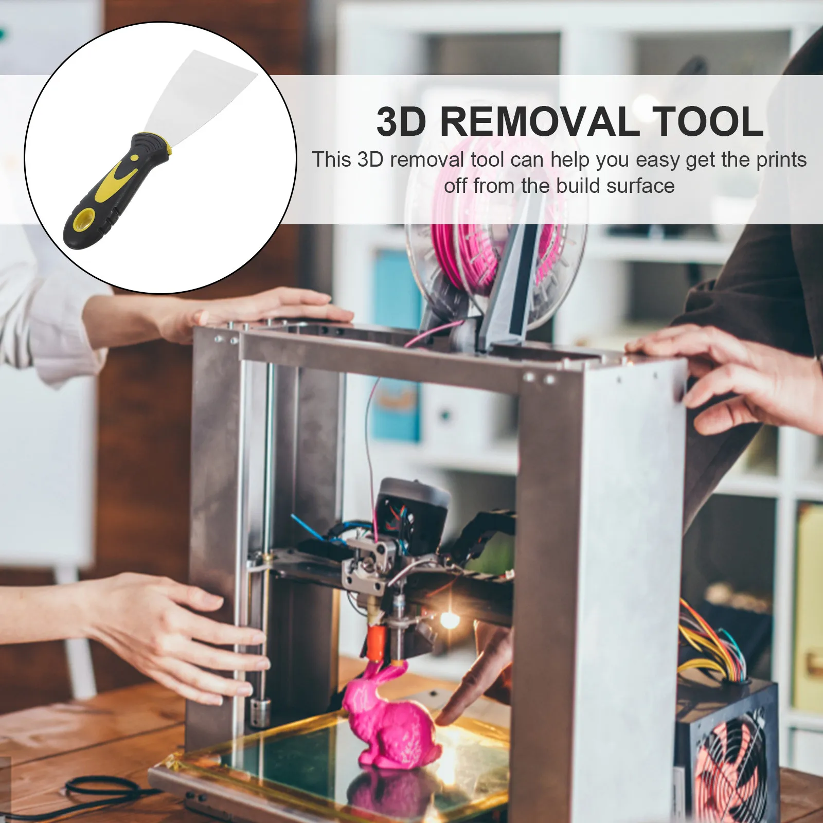 

Лопатка для 3D-принтера из нержавеющей стали, инструмент для снятия деталей, с закругленными краями, аксессуар для сборочной платформы, термообработанная, высокопрочная, эластичная