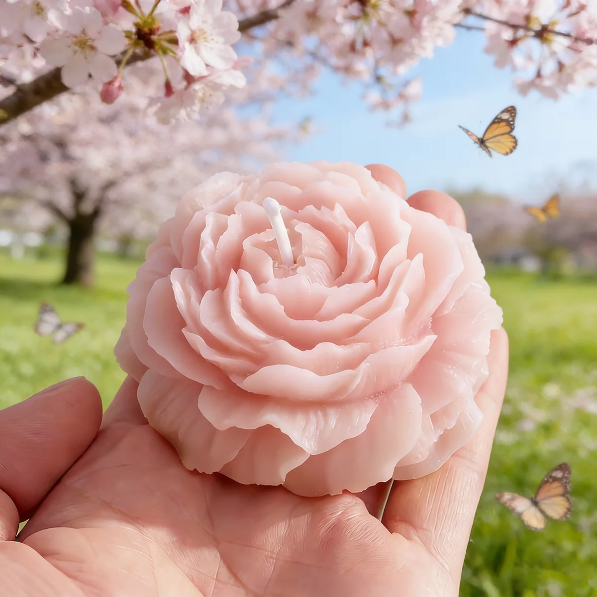 Premium 3D Peony Flower Silicone Mold, Reusable DIY Candle Soap Resin Gypsum Mold, Handmade Craft Tool for Wedding Birthday