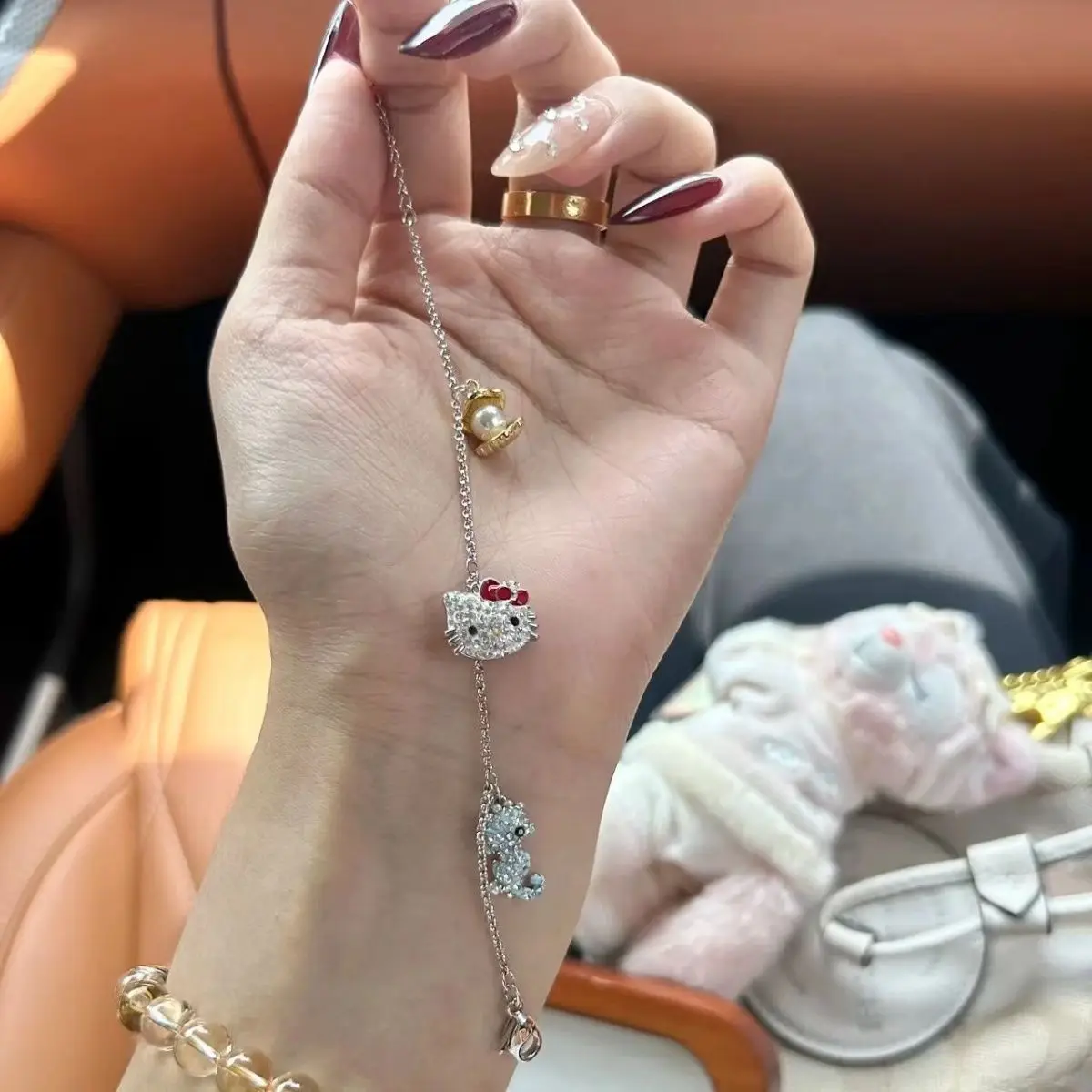 

Hello Kitty Bracelet Cute Cartoon Light Luxury Temperament Jewelry Fashion Delicate Personality Versatile Jewelry Gifts