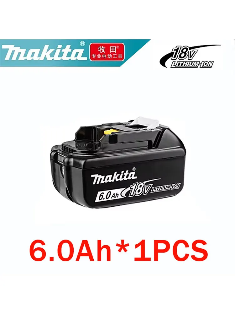 100 % Original-Makita-Akku, 6,0 Ah, 18 V, wiederaufladbarer Akku für DHP489 DGA404 DDF487 DTD173 DAS180 HR140D Makita 18 V Elektrowerkzeug