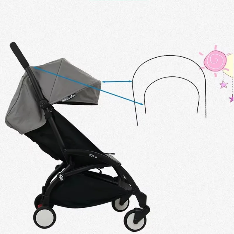 4 Stück/Set Kinderwagenzubehör 175 ° Sonnenschutz- und Sitzkissen-Sets passend für Yoyo Yoyo2 Yoyo3 Yoya wasserdichter UV-Schutz – Detail 6