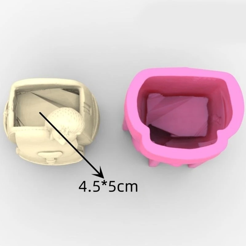 Garden Statues Backpack Hedgehog Flower Pot Mold Unique Pen Holder Resin Molds