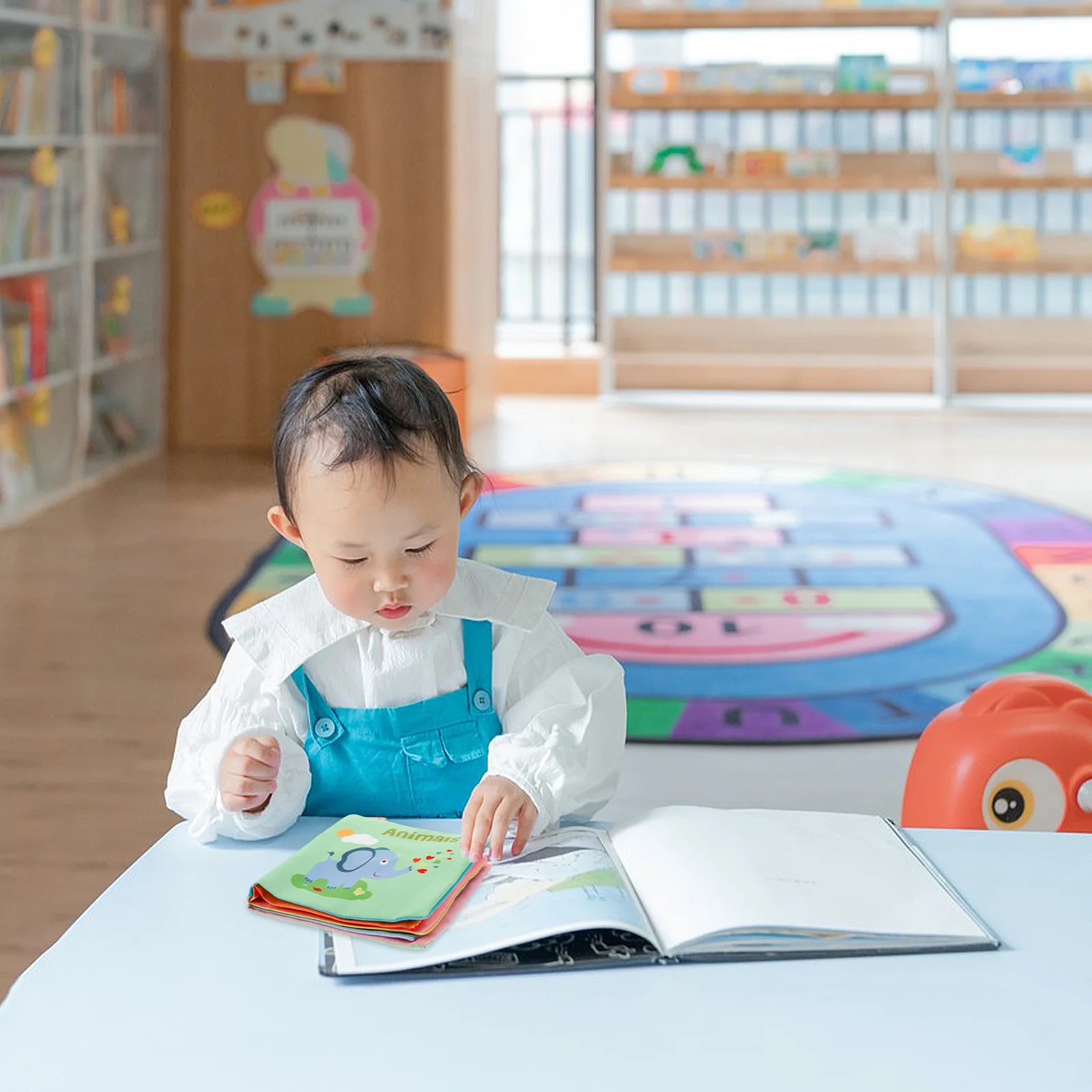 Livre de bain doux pour bébé, tissu froissé, motif Animal de dessin animé, développement précoce, livres tactiles sensoriels pour le plaisir du bain