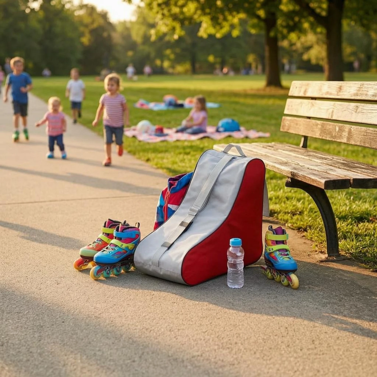 Roller Skate Bag Wear-Resistant Skate Carry Bag Sports Storage Top Handle Lightweight