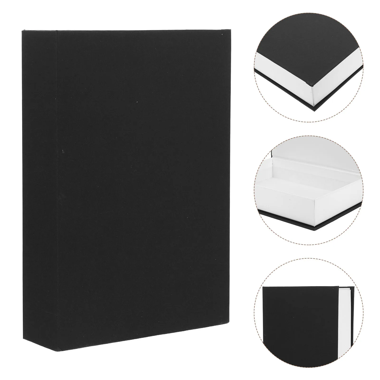 

Decorative Faux Book Box Solid Color Vintage Book Storage Organizer Hollow Hidden Storage Case for Bookshelf Home Office