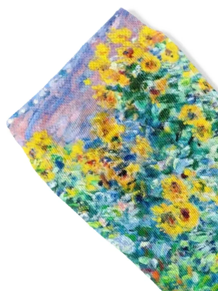 Claude Monet - The Artist's Garden at Vétheuil Socks new year crazy Men's Socks Women's