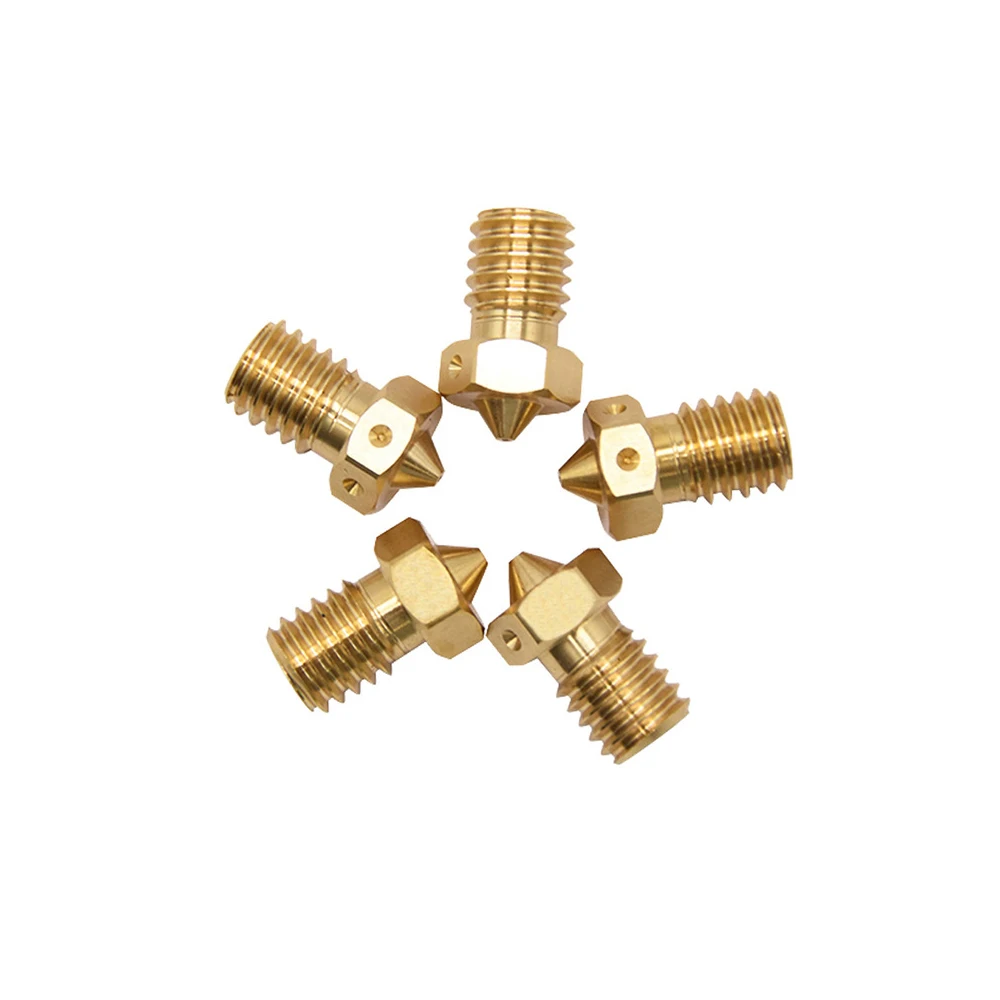 5/10Pcs Brass Nozzle 0.4mm M6 Thread 1.75mm Filament Extruder Print Head Nozzle Accessories for E3D V6 Hot End 3D Printer