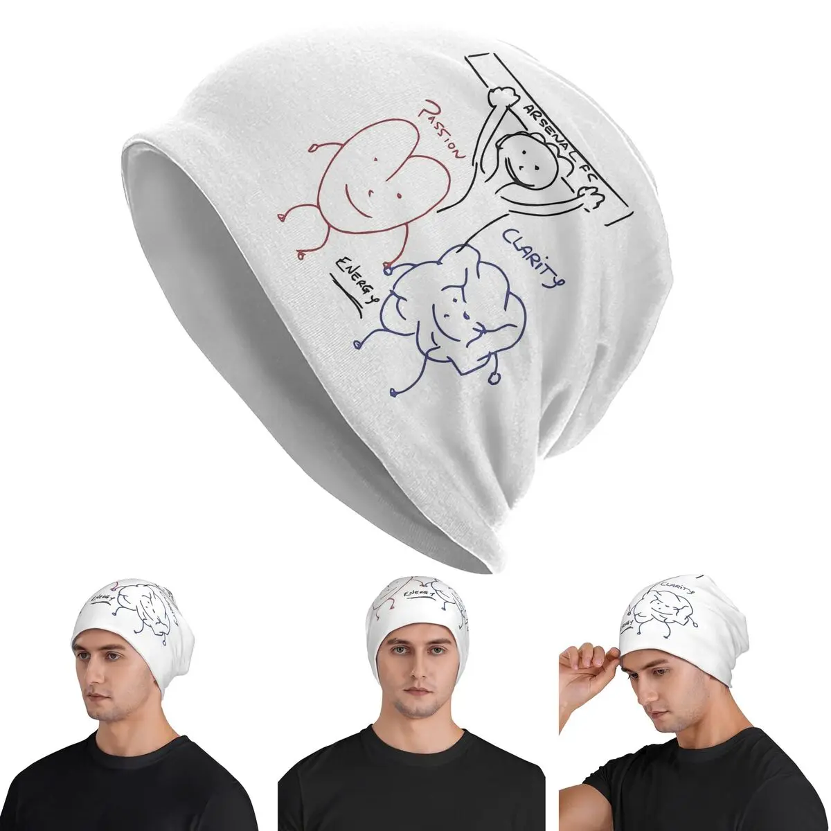 

Arteta's Passion, Clarity And Energy Рисунок доски Skullies Шапки Шапки Теплая осенне-зимняя уличная шапка Вязаные шапки с капюшоном