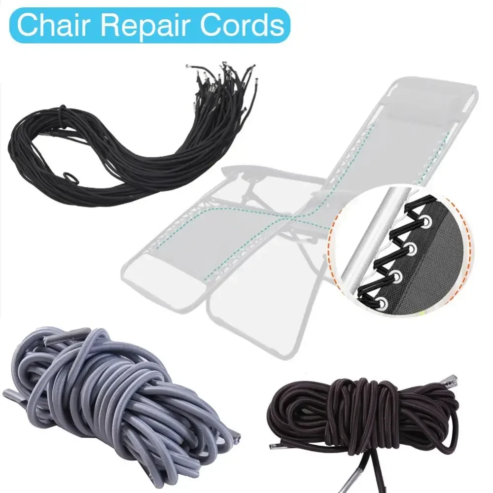 4Pcs/set Sun Loungers Fixing Elastic Cord Rope Reclining Chair Replacement Repair Cord Kit Bamboo chimes Garden Chakra Cowbell