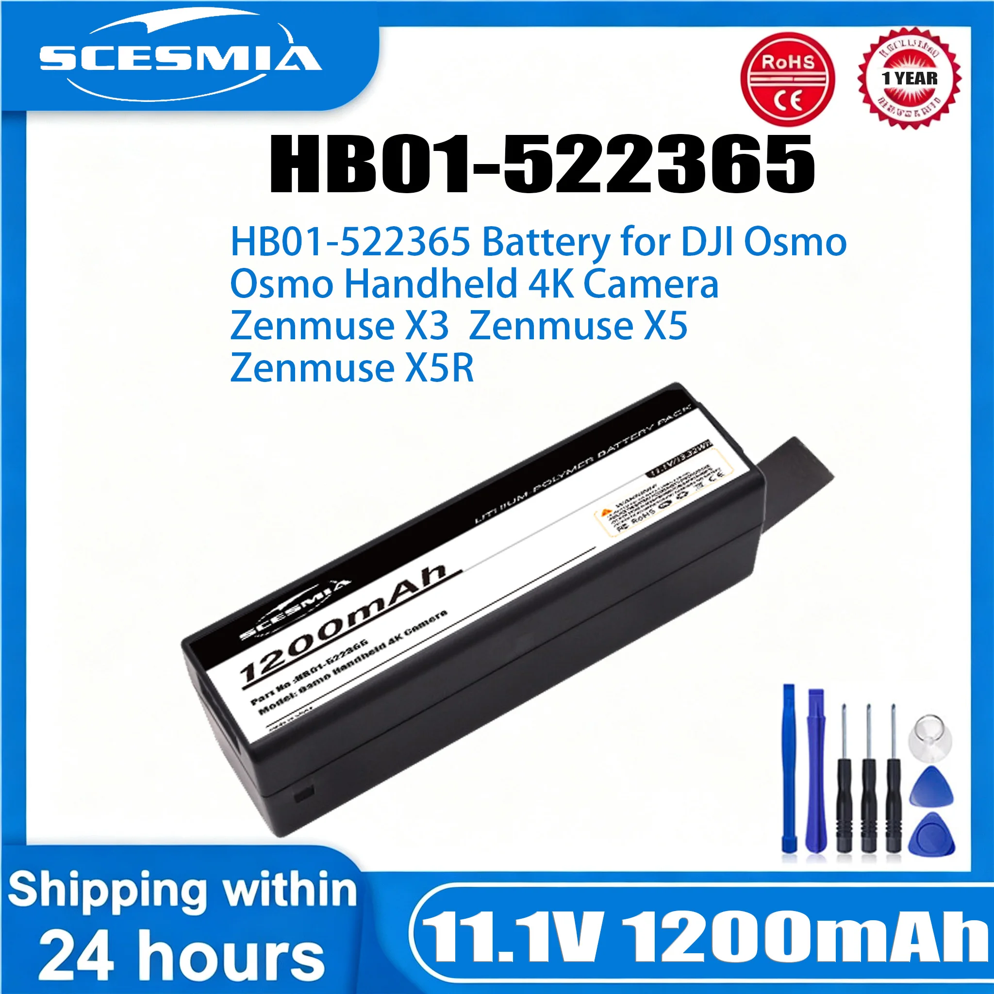 1200mAh Battery For Dual Charger for DJI Osmo Series / HB01-522365 Osmo OM150 OM160 Handheld Gimbal Replace HB02-542465