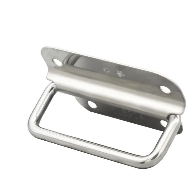 

304 Stainless Steel Three-star Handle Hanging Ring Wardrobe Door Drawer Iron Wooden Box Folding Hand Tool Box Industrial Handle