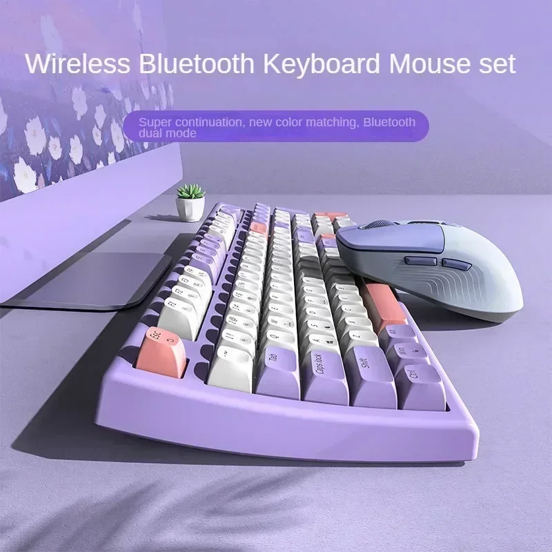 New Eweadn V97 Wireless Dual-Mode Bluetooth Mechanical Sense Silent Gaming Keyboard RGB Multimedia Knob Gaming Wireless Keyboard