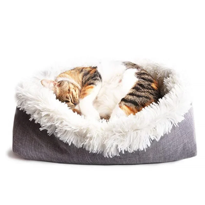 Cat Dog Bed Pet Mat Accessories Detachable Dual-purpose Plush Pet Mattress Autumn Winter Home Indoor Anti-anxiety Improves Sleep