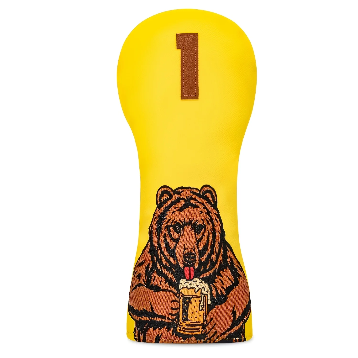 1pc/3pcs Brown Bear Golf Club Cover, Featuring a Golf-themed Cap Cover That Is Lively and Vibrant
