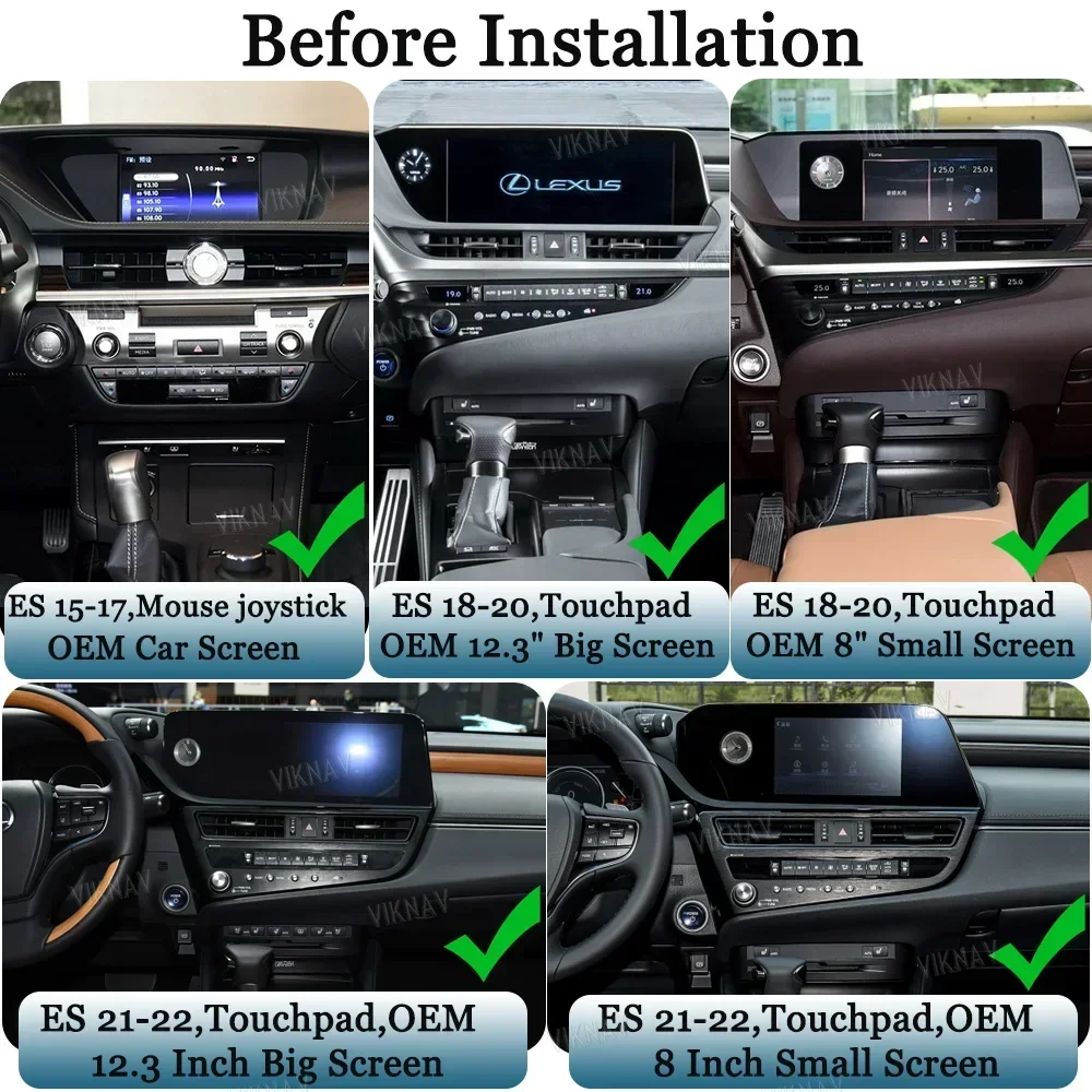 Viknav Linux Interface Decoding Box Fit For Lexus ES 2015-2022 Upgrade Android Auto Wireless Apple CarPlay Decoder Box