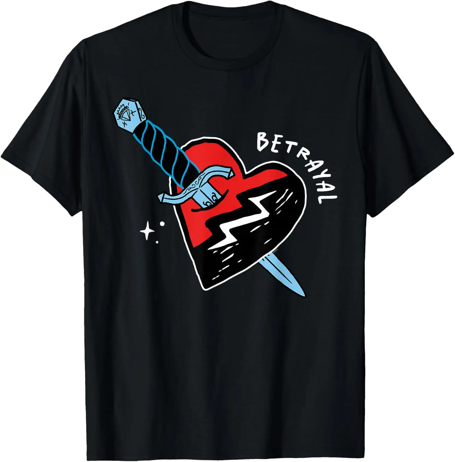 Descendants: Wicked Wonderland Betrayal Heart Icon T-Shirt 100% Cotton Trendy Y2K Short-Sleeve Tee-Soft, Quick-Drying,