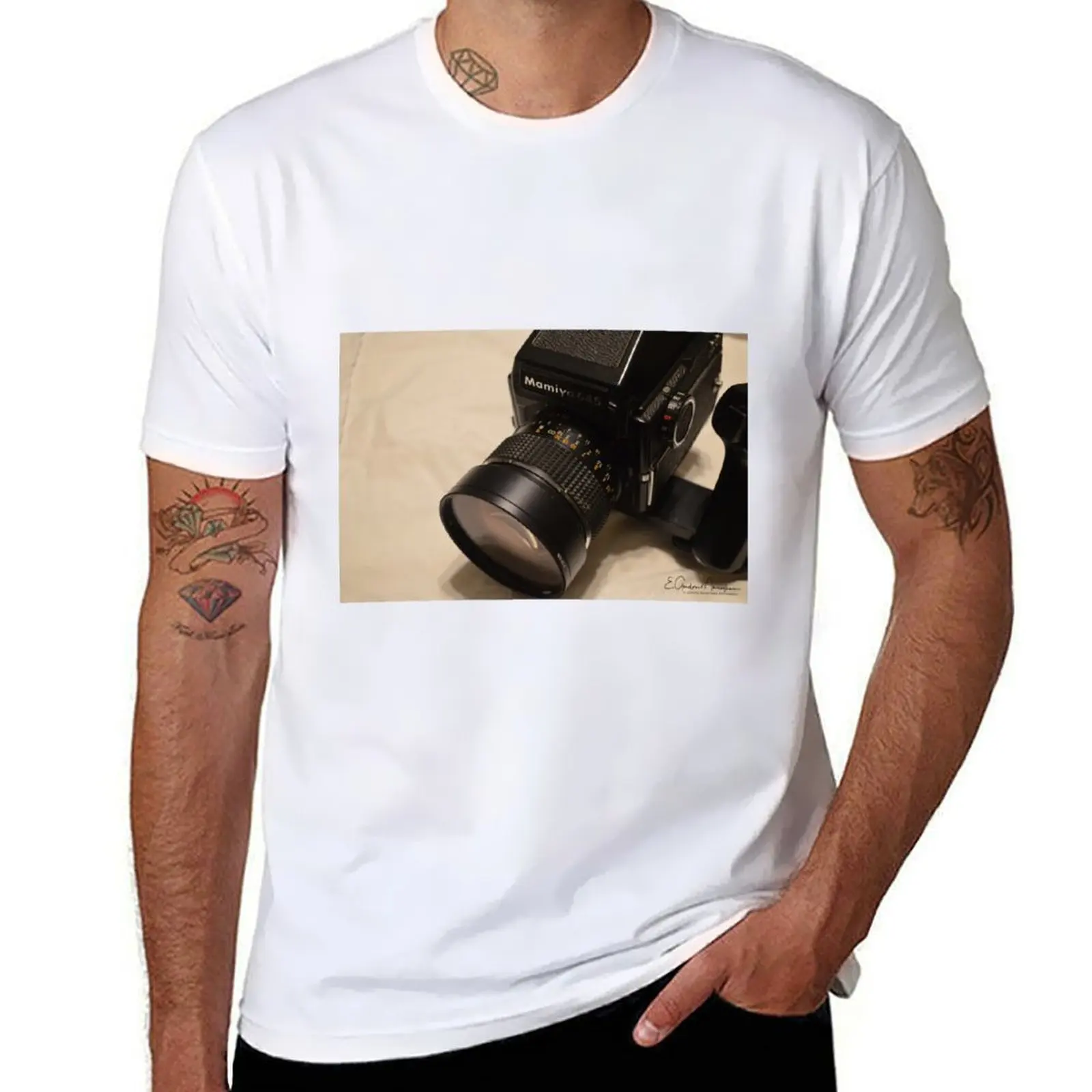 

Mamiya 645 T-Shirt black cotton t-shirt plain for man package t shirts for man pack cotton T-Shirt