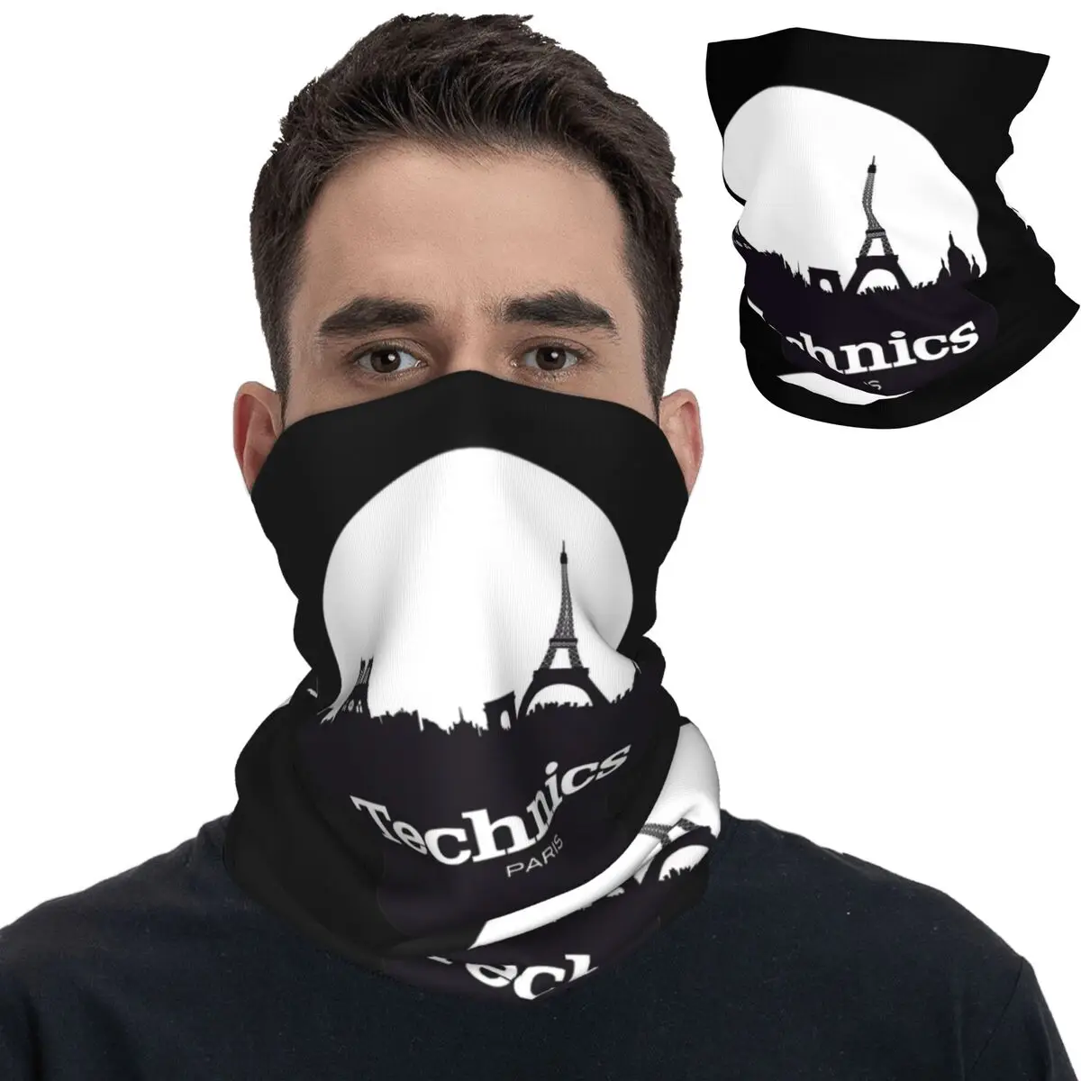 Technics Tech Paris Sound System Bandana Neck Gaiter Printed Mask Scarf Warm Cycling Scarf Running Unisex Adult Winter