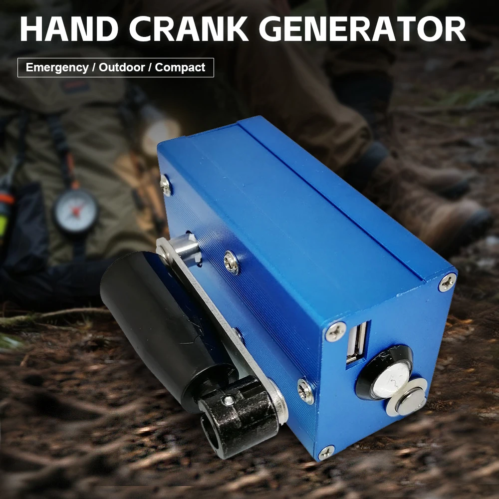 

Mini Generator Outdoor Portable Hand Crank Generator Multifunctional Emergency Charger Hand Crank Cigarette Lighter