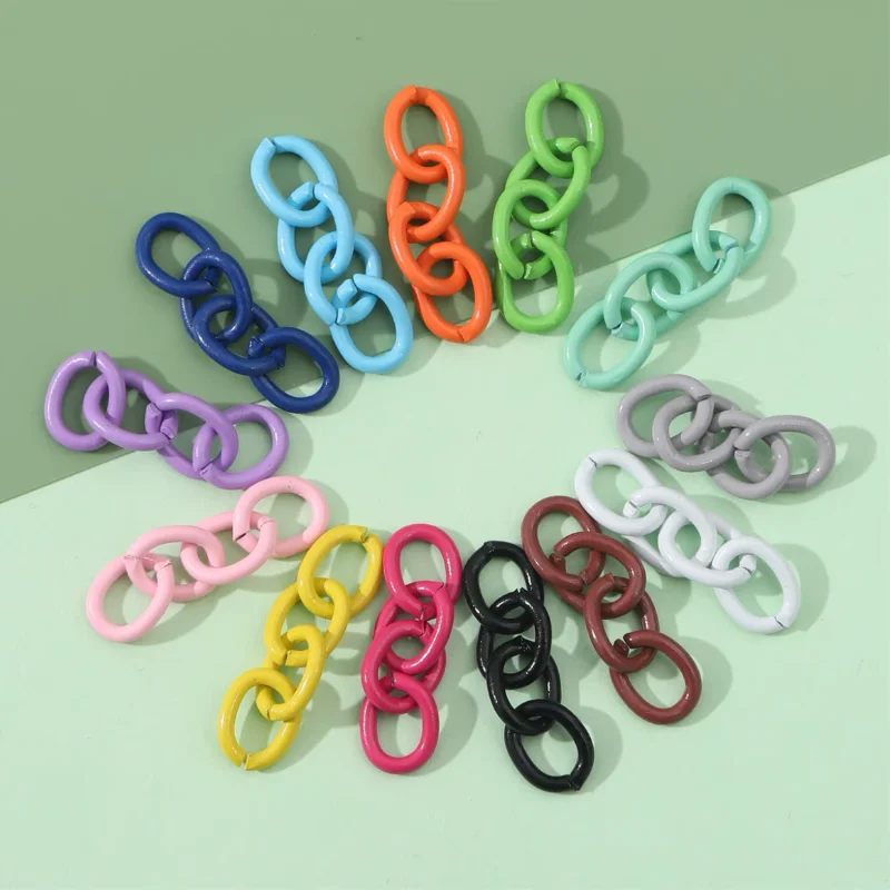 100 Pcs 2.5-5cm Iron Jewelry Extension Chains Multicolor Link Chain Assortment for DIY Jewelry Making   Extenders