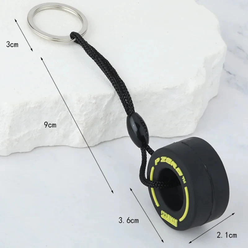 Fashion Creative PVC Tire Keychain Tire Key Car Modification Car Pendant Tire Keychain