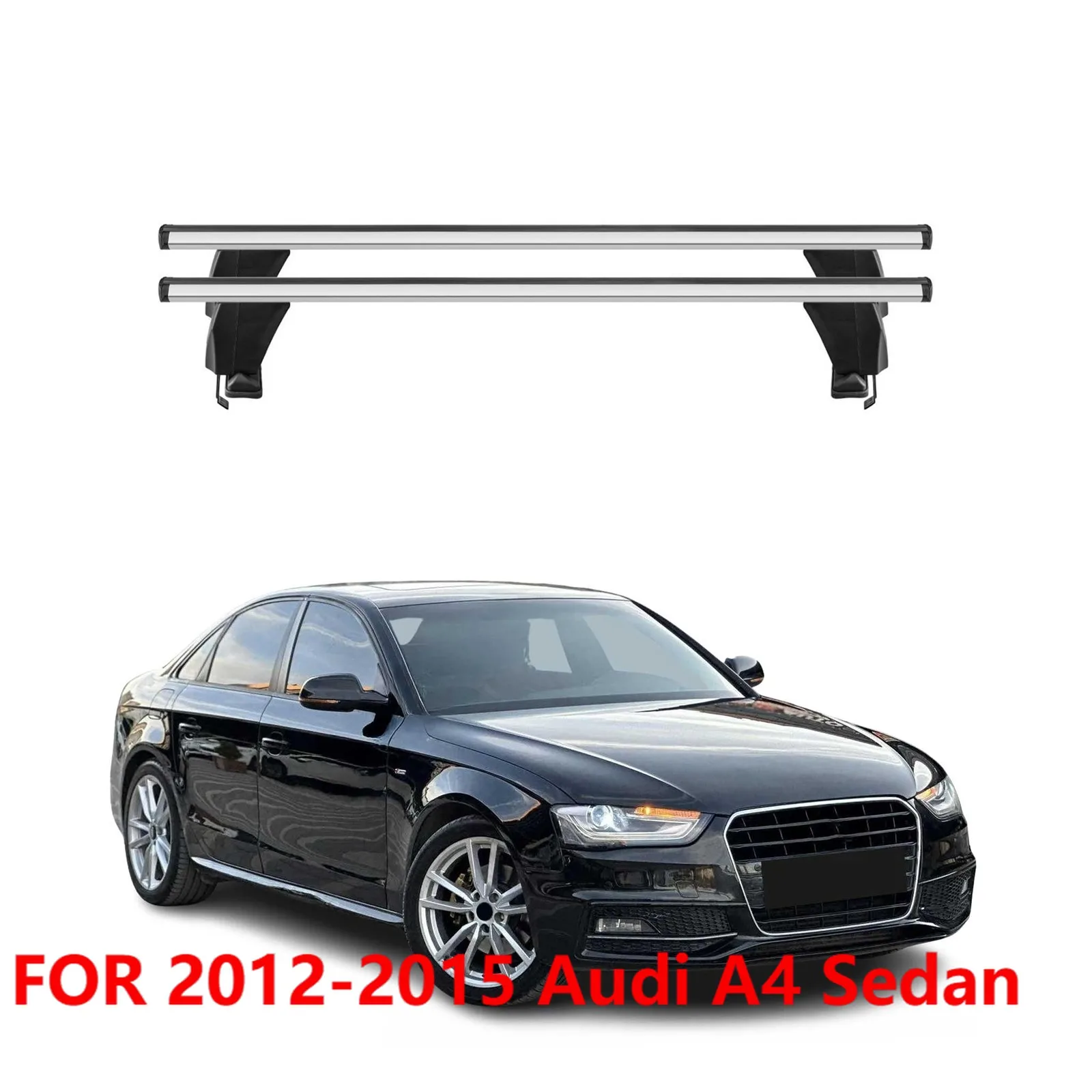 

Для Audi A4 Sedan 2012-2015 гг., поперечины на крышу, алюминиевые, серебристые
