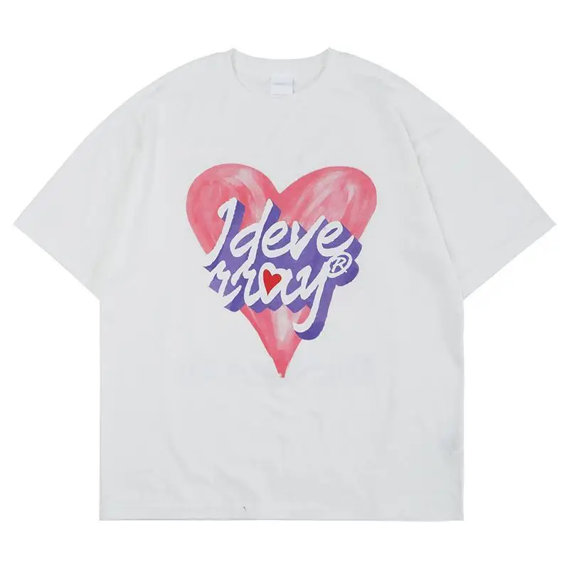 Kurzarm-T-Shirts für Damen, übergroß, Baggy-Chic, lockere Passform, bequem, lässig, Retro, koreanisch, Vintage, ästhetisch, atmungsaktive Baumwolle