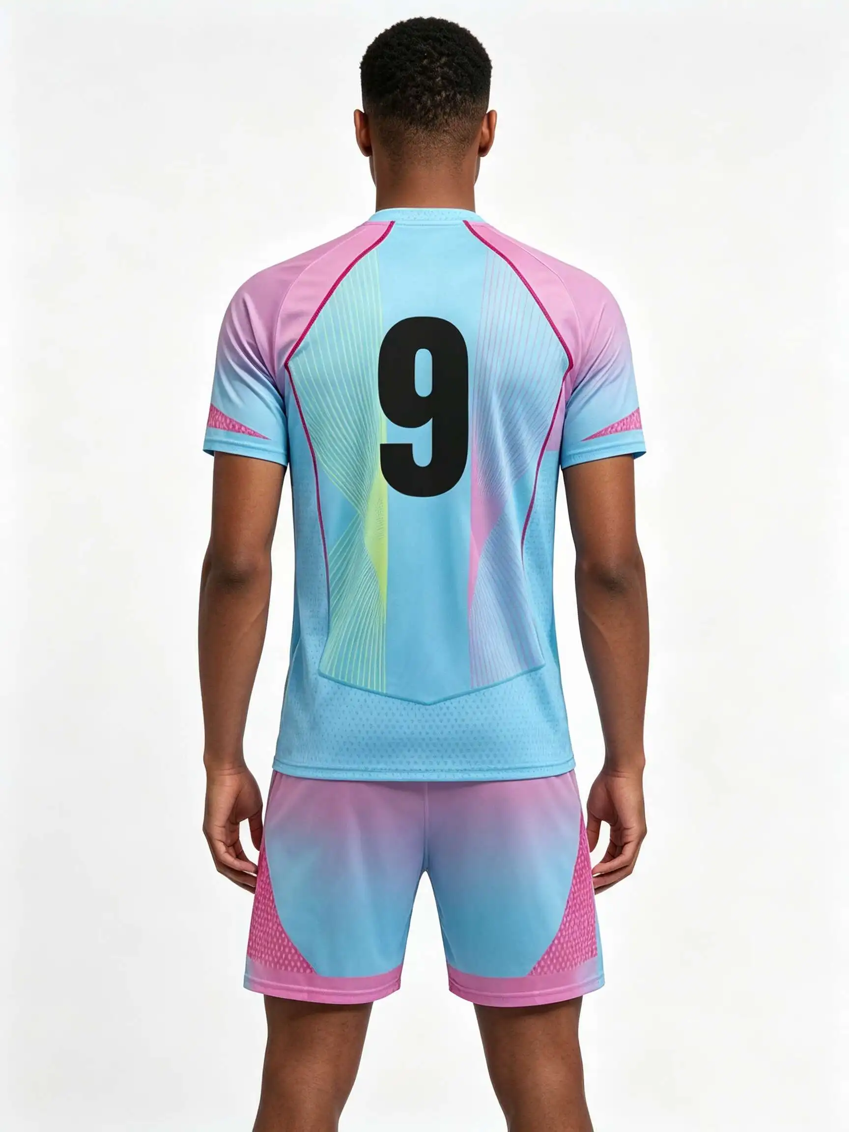 26/27 Unisex Blank Soccer 2‑Piece Set, Kids Adults Parent‑Child Kit, Custom No.1 7 8 9 10 for School Outdoor Team Sports 7118 10