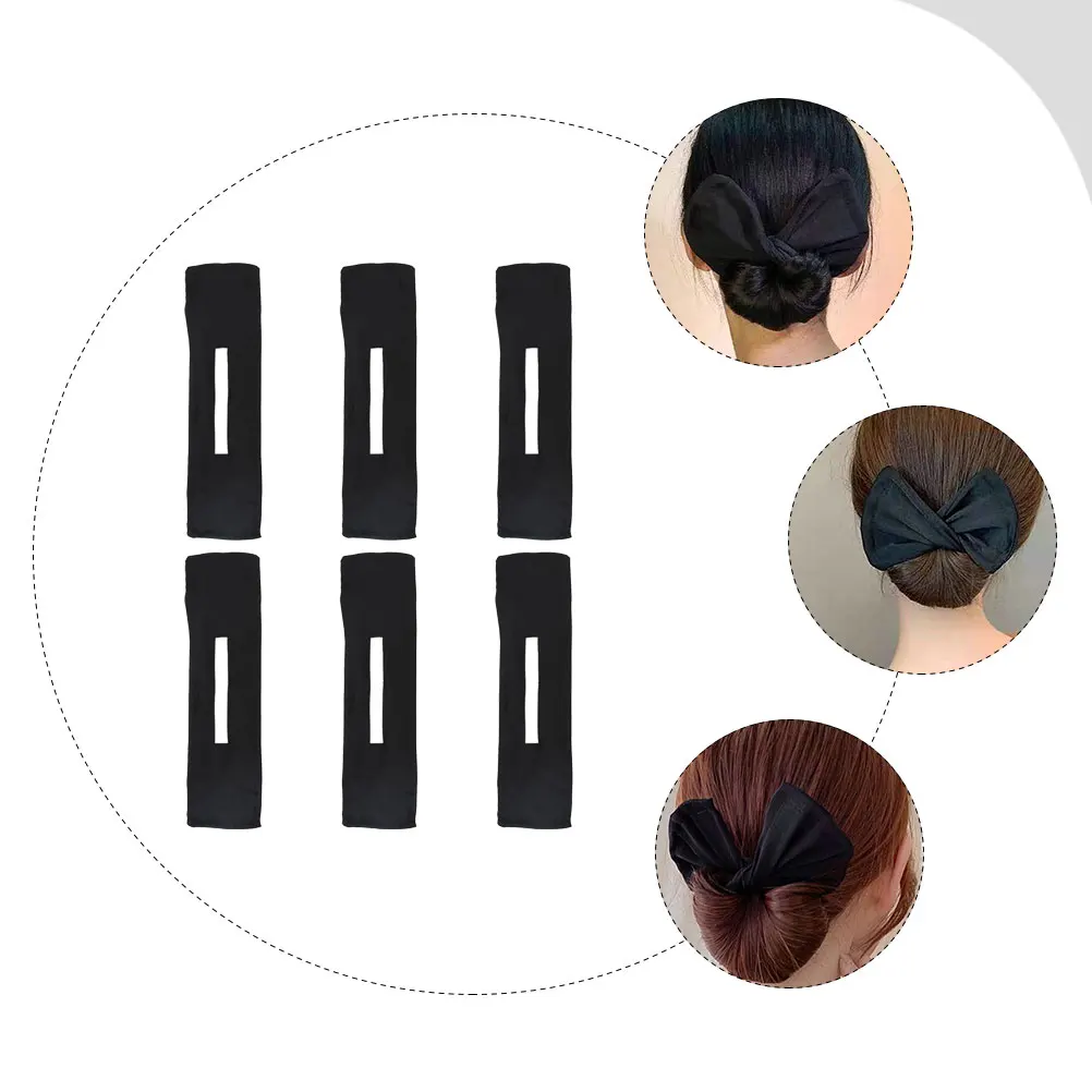 

6pcs Twisted Bun Makers Women Bun Tools Durable Stretchy Hair Wraps For Daily Wear Sports Wedding Decor Hair Accessory