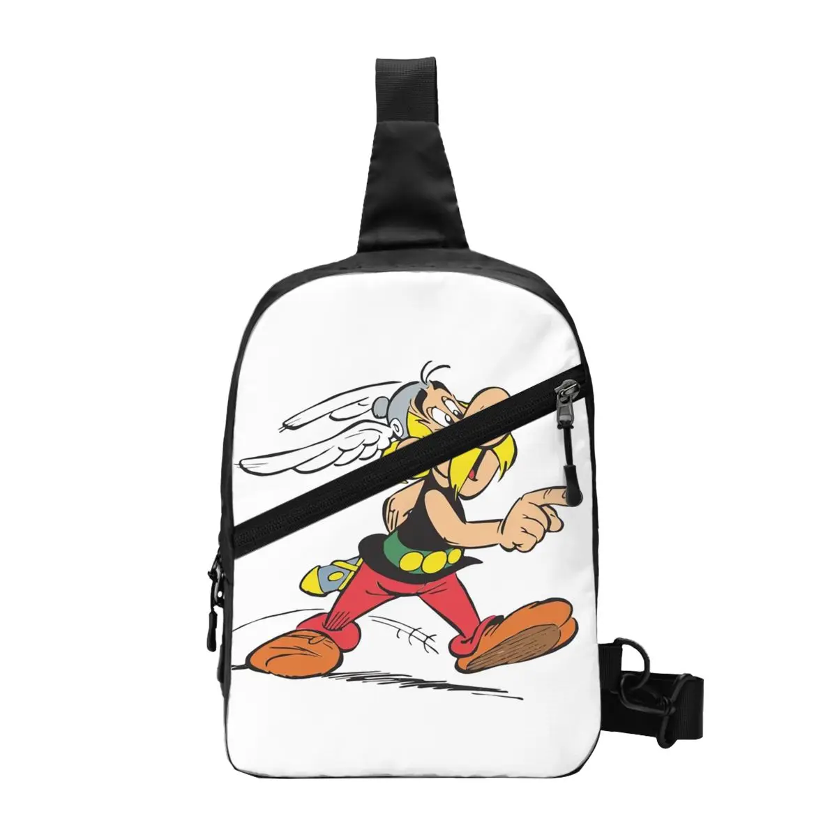 Asterix i Obelix Dogmatix Torba na klatkę piersiową Mężczyźni Sling Crossbody Plecak na klatkę piersiową Podróżny plecak turystyczny Torba na ramię