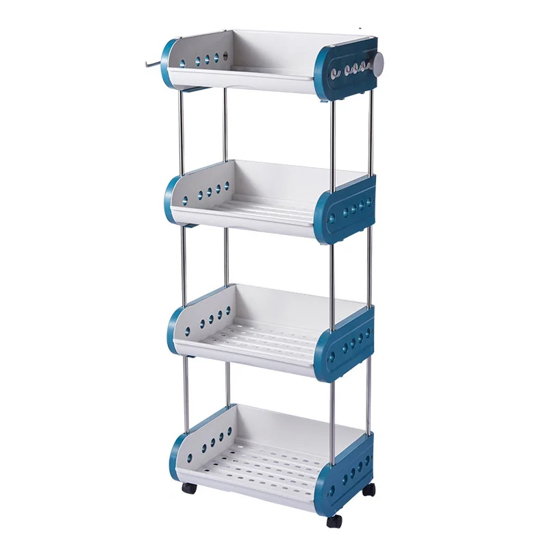 Bathroom Rack Baby Stroller Floor Kitchen Mobile Toilet Multi-layer Large-capacity Storage Rack