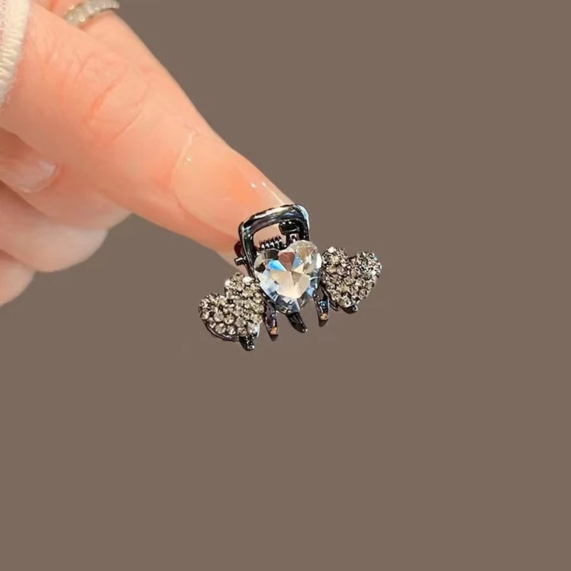 Wykwintny kryształ Rhinestone mała miłość szpilka do włosów kobieca grzywka klip boczny klips górny nowe akcesoria do włosów