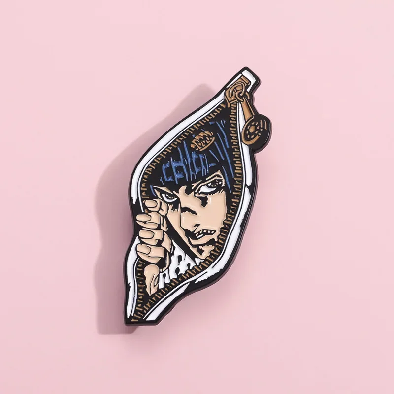 JOJO Japan TV Animation Brooches Lapel Badges Cartoon Comic Character Enamel Pins Custom Classic Jewelry Gift for Fans Friends
