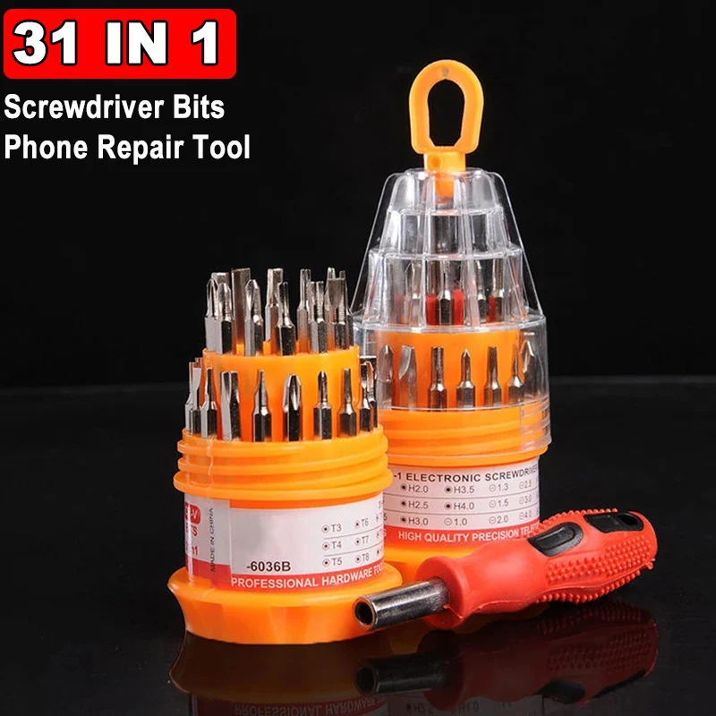 31 in 1 Pagoda Type Universal Screwdriver Multitool Set Manual Combination Maintenance Driver Screw Batch Mobile Phone Repair