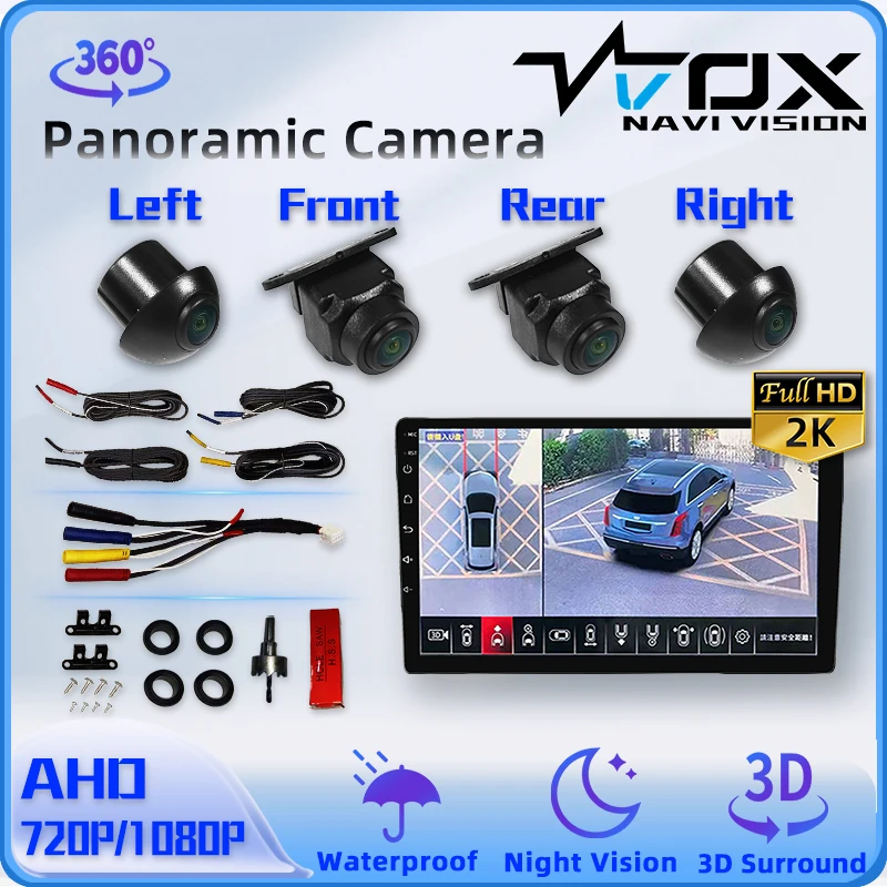 

Car 360° Panoramic View Camera System for Android Multimedia Screen with 360APP Function Rear View Mirror Integration Parking As