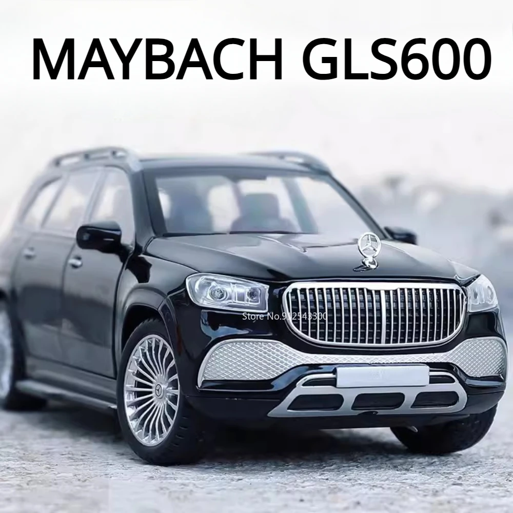 

1/24 Maybach GLS600 Car Toy Model Doors Opened Sound and Light Shock Absorption SUV Models Collection Decoration Gifts for Child