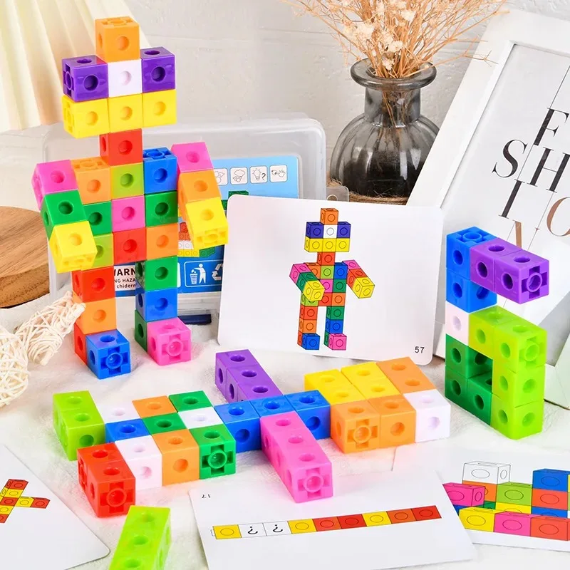 100 sztuk/zestaw 2x2x2CM kwadratowa kostka kształt klocki zabawki edukacyjne dla dzieci dzieci DIY klocki do montażu cegły zabawki modele