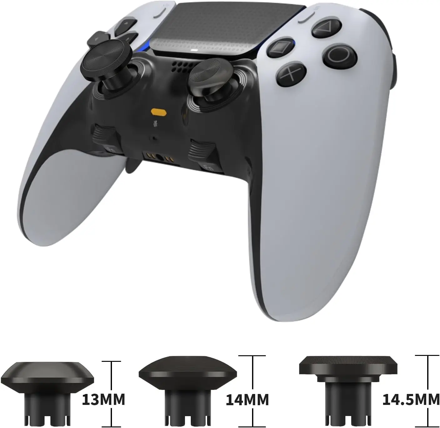 Metal Thumbsticks for PS5 Edge Controller, 4 Back Paddles Triggers Buttons Replacement for PS5 Dualsense Controller, 14 in 1 Acc