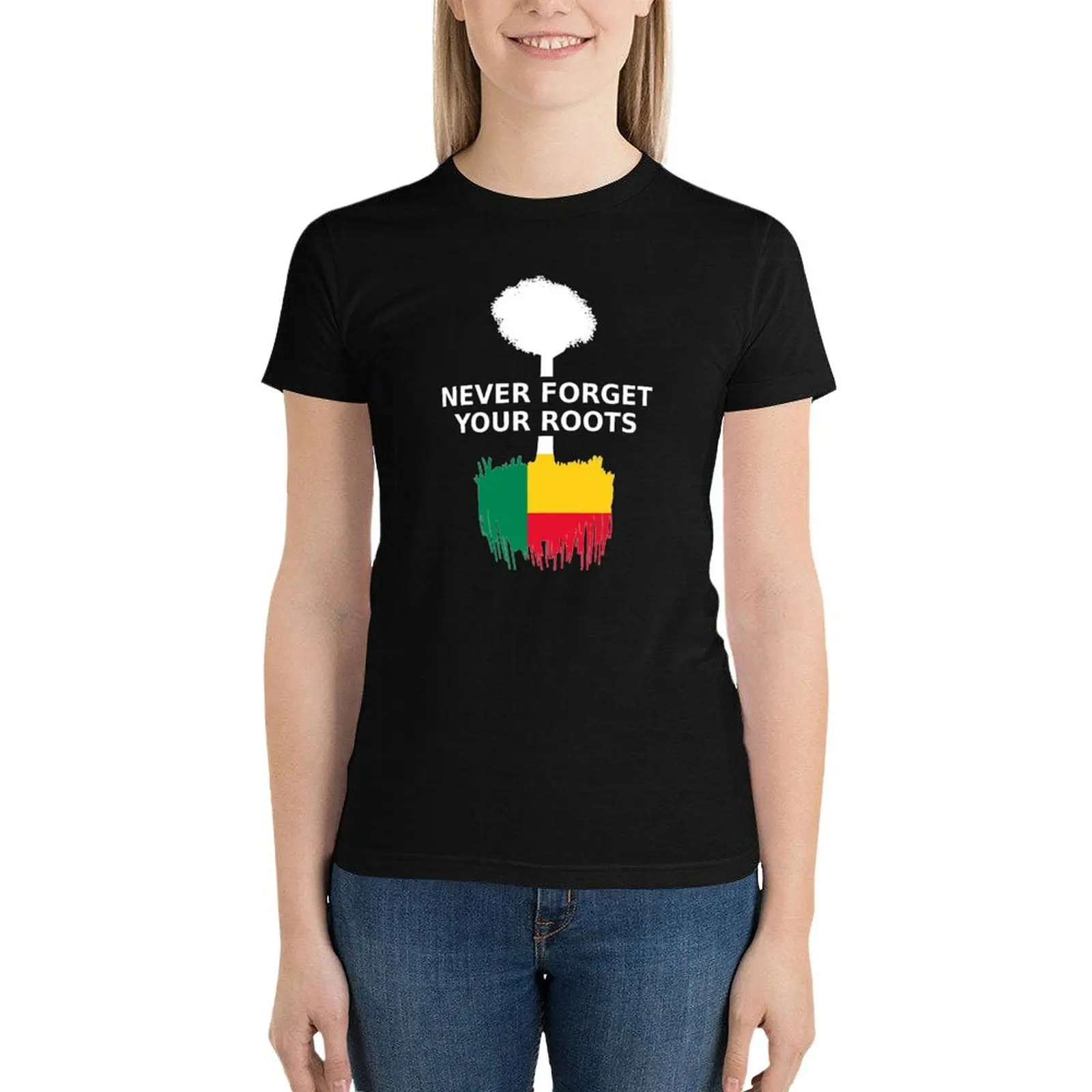 Benin Never Forget Your Roots T-Shirt korean fashion summer clothes lady clothes Women t-shirts