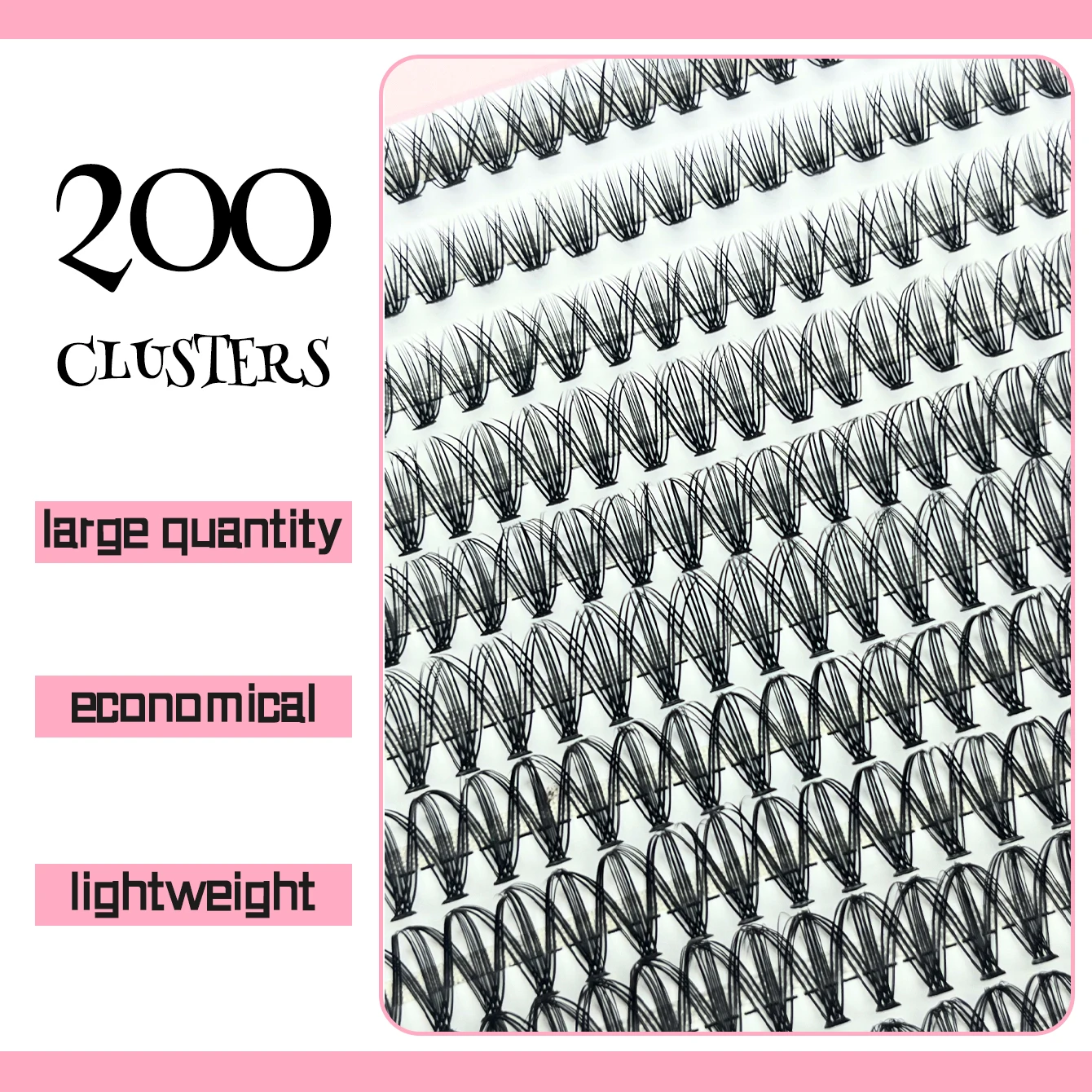 Natürlich aussehende 20D-DIY-Wimpern – weiche, wispige Cluster-Wimpern in gemischten Längen (9–16 mm) – D-Curl, flauschig und voluminös, wiederverwendbar