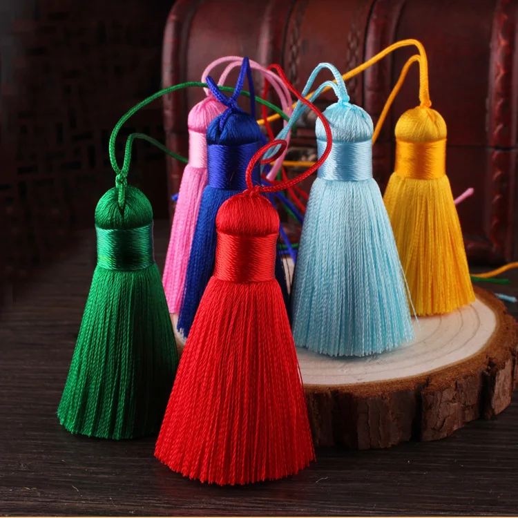 10pcs Polyester Silk Tassel Fringe 5cm Handmade Soft Craft Mini Tassels DIY Jewelry Making Pendant Embellish Curtain Accessories