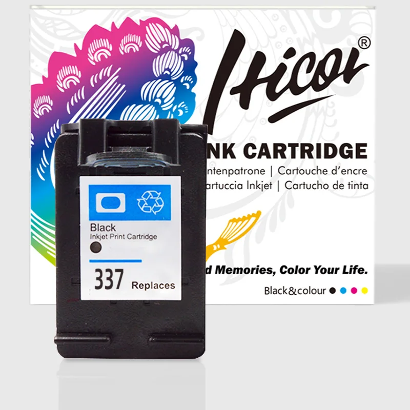 

Hicor Remanufactured 337 Ink Cartridge Compatible For HP 337 for hp 337 Officejet H470 H470b H470wbt 6300 Deskjet 5940 5943 6940