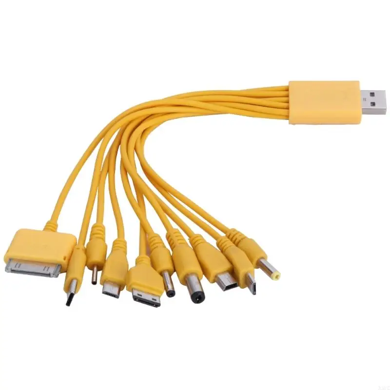 N3UC Multi Charging Cable Yellow USB Cable Enjoy Easy Connectivities USB Cable