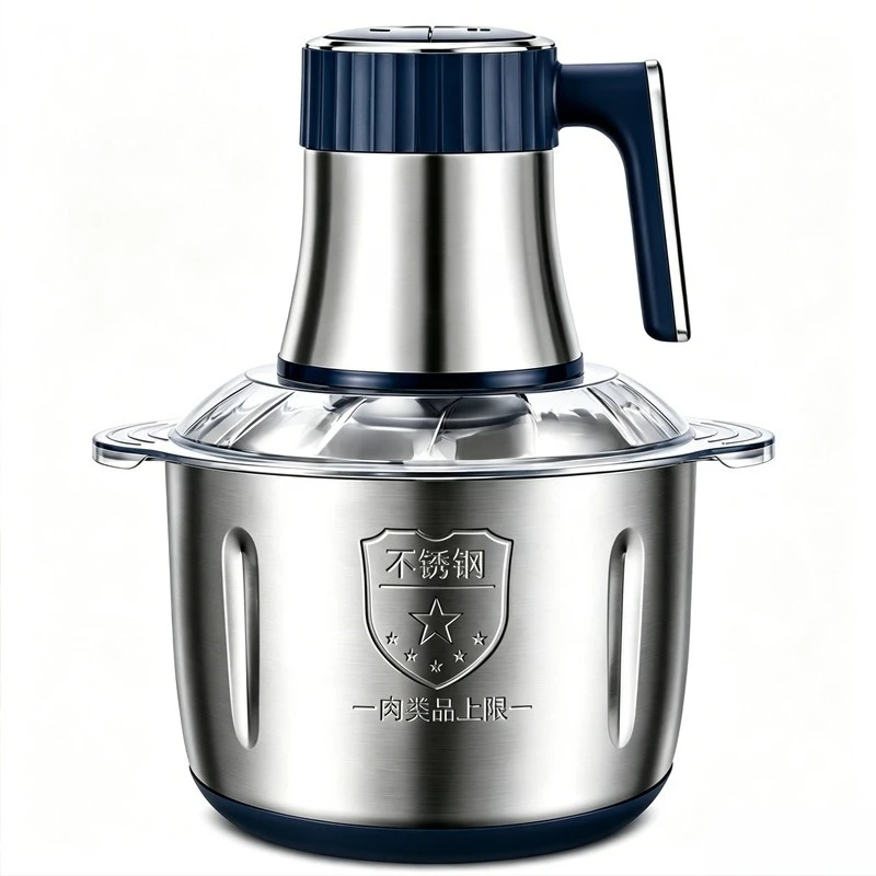 5L Household Electric Stainless Steel Multifunctional Food Processor Garlic Chili Vegetable Chopper