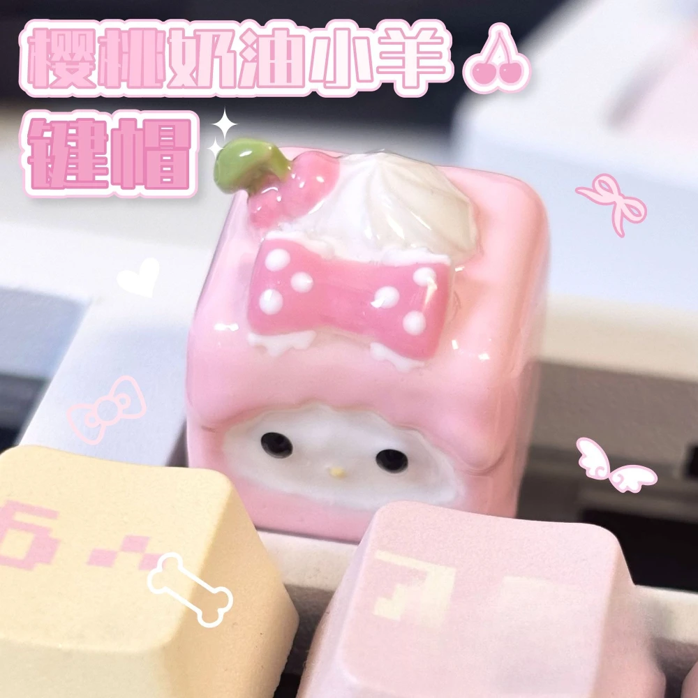

Kawaii Cherry Piano Keycaps ESC Keycaps Cute Custom Key for Magnetic Switch Mechanical Keyboard (Cherry MX Style) Gift for Girl