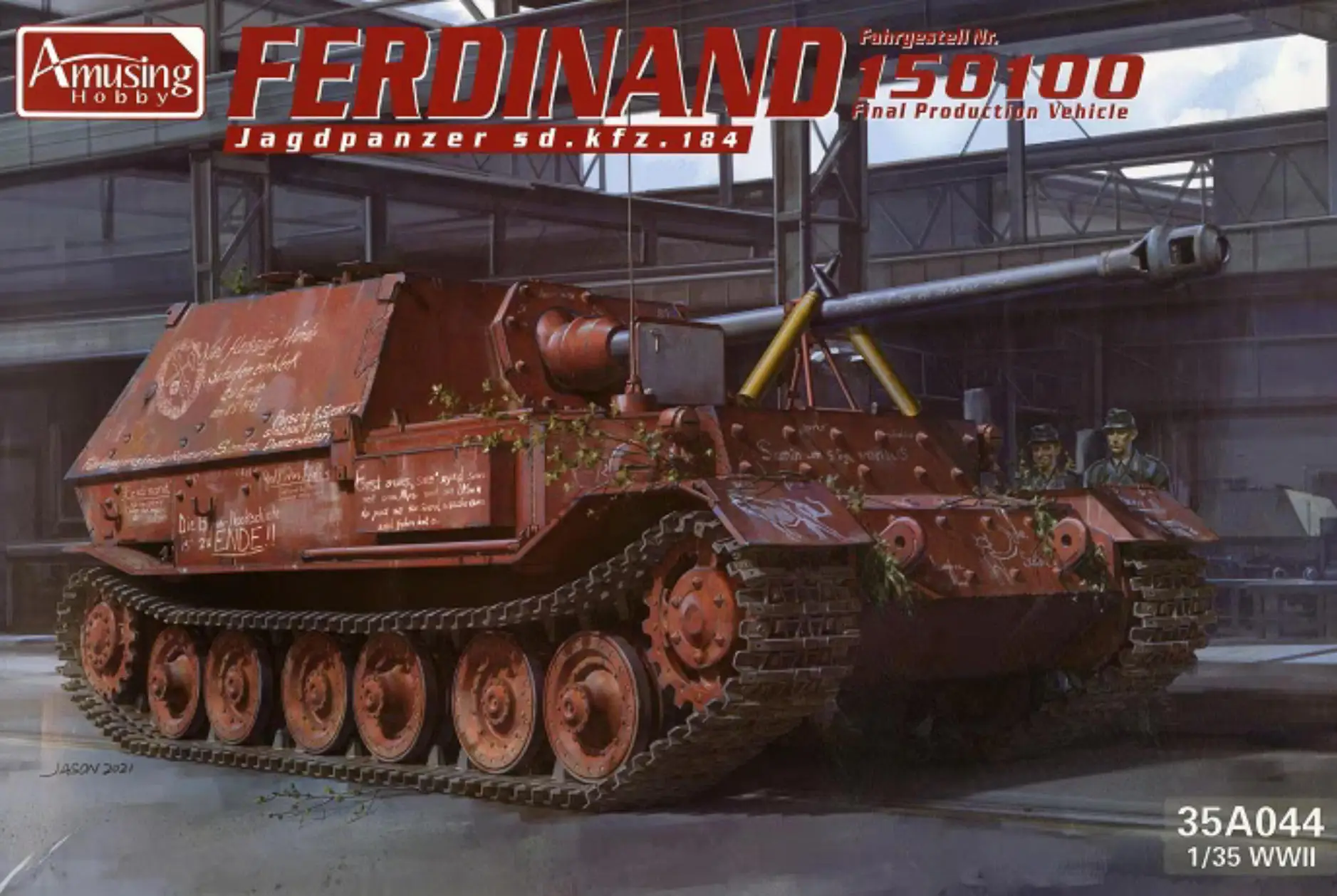 35A044 Amusing 135 Ferdinand Nr. 150100 Jagdpanzer Sd.kfz.184 Bausatz
