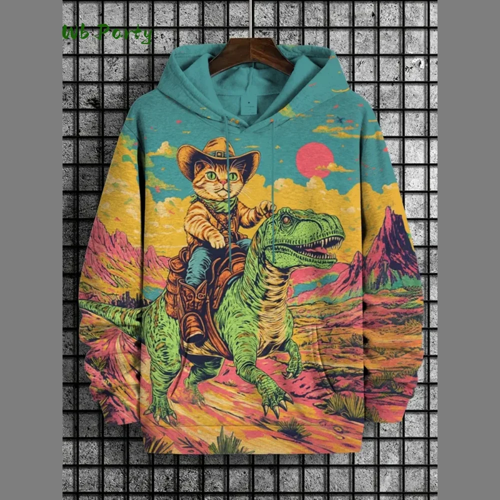 Astronaut Cat 3D Printing Hoodie Men Women Fashion Long Sleeve Hoodies Sweatshirt Oversized Coat Women Men's Sweatshirt Hoodies