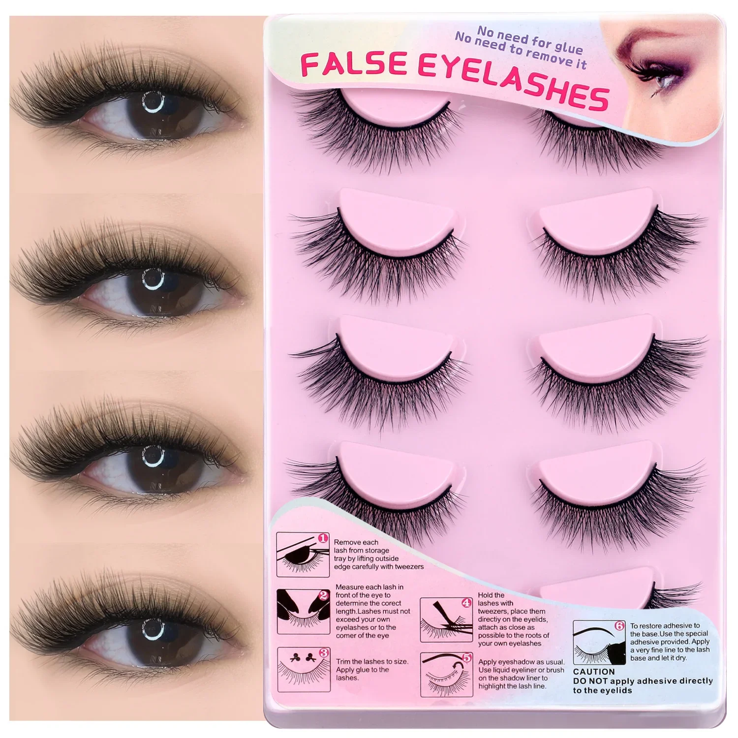 GROINNEYA つけまつげ キャットアイ ふわふわ フェイクミンクまつげ ウィスピーまつげ ナチュラルふわふわ 3Dミンクつけまつげ メイクアップ