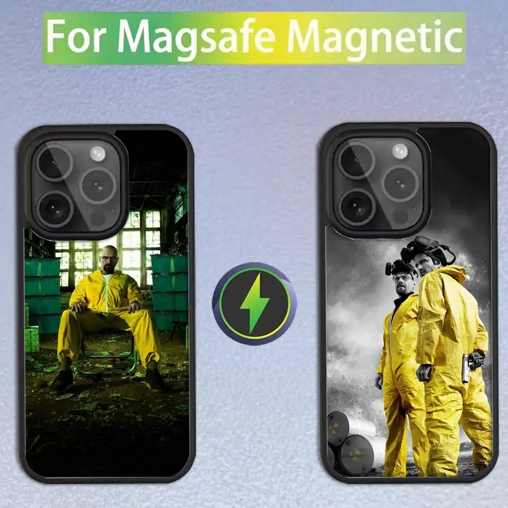 

B-Breaking Bad H-Heisenberg Phone Case For iPhone 16,15,14,13,12,11,Pro,Max,Plus,Mini,SE Magsafe Magnetic Wireless Charging
